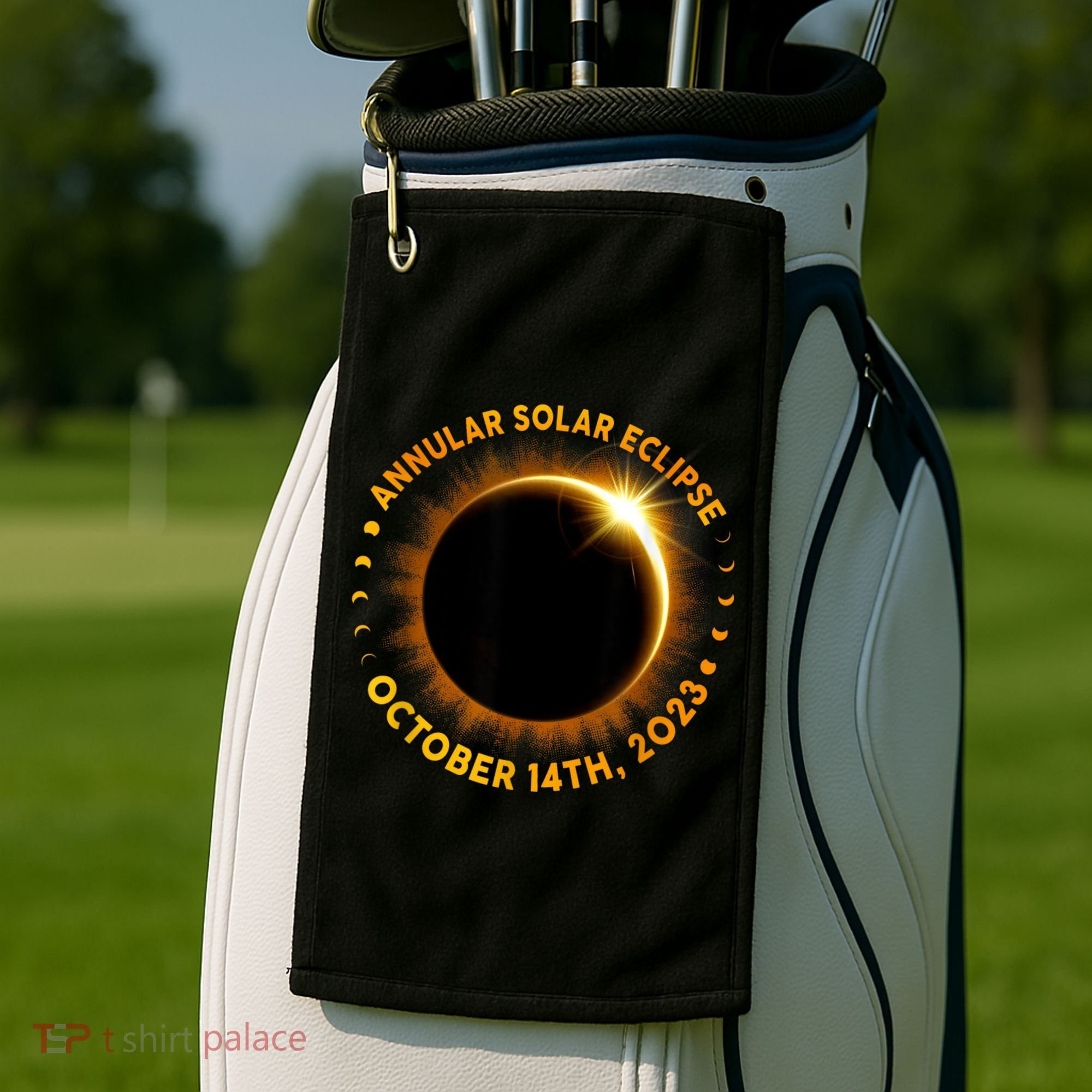 Annular Solar Eclipse 10.14.23 America Annularity Fall Golf Towel