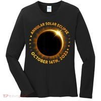 Annular Solar Eclipse 10.14.23 America Annularity Fall Women's Long Sleeve Shirt thumb 0