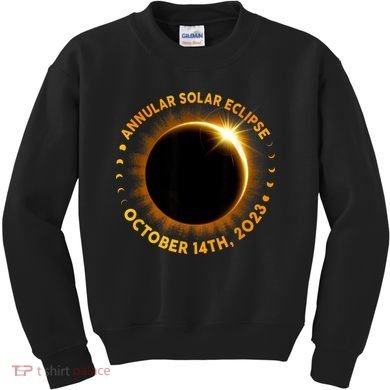 Annular Solar Eclipse 10.14.23 America Annularity Fall Kids Sweatshirt