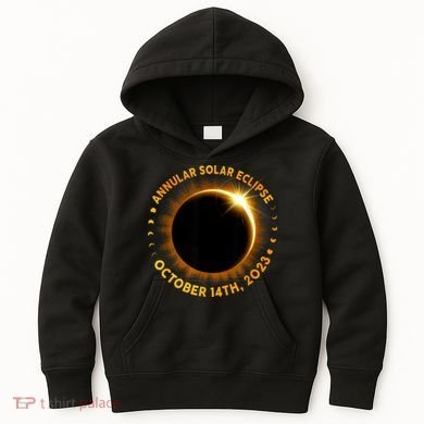 Annular Solar Eclipse 10.14.23 America Annularity Fall Kids Hoodie