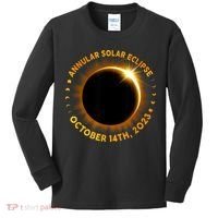 Annular Solar Eclipse 10.14.23 America Annularity Fall Kids Long Sleeve Shirt thumb 0