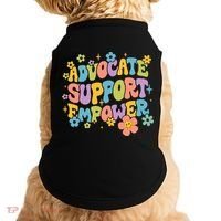 Advocate Support Empower Retro Social Worker Graduation MSW Doggie Tank thumb 0