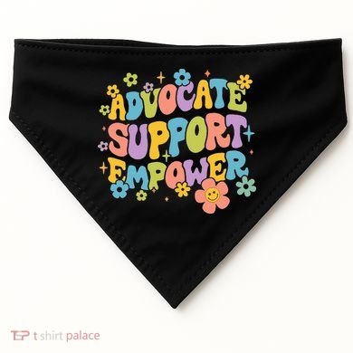Advocate Support Empower Retro Social Worker Graduation MSW USA-Made Doggie Bandana
