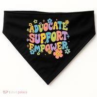 Advocate Support Empower Retro Social Worker Graduation MSW USA-Made Doggie Bandana thumb 0