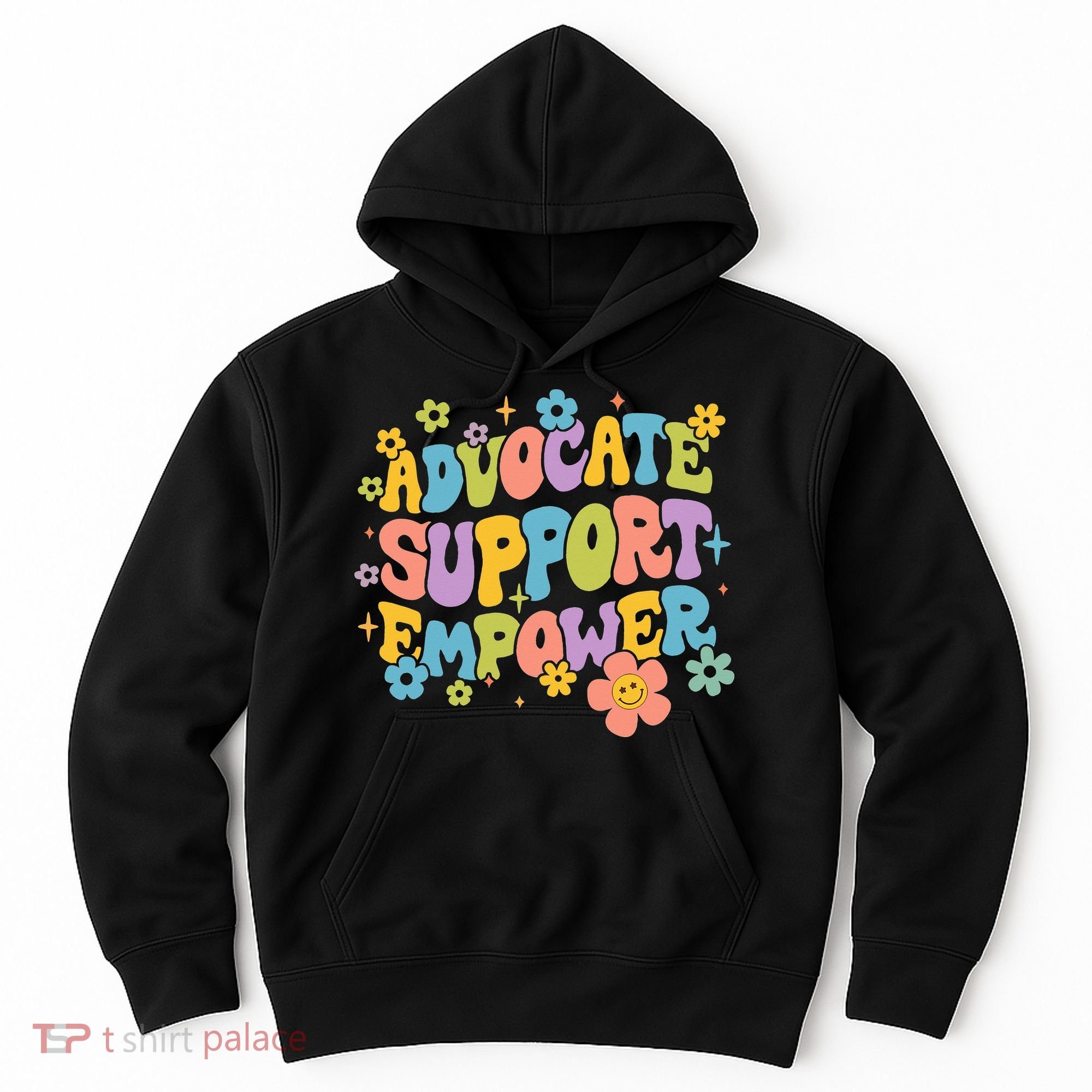 Advocate Support Empower Retro Social Worker Graduation MSW Hoodie