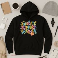 Advocate Support Empower Retro Social Worker Graduation MSW Hoodie thumb 3