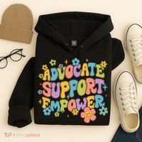 Advocate Support Empower Retro Social Worker Graduation MSW Hoodie thumb 4