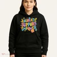 Advocate Support Empower Retro Social Worker Graduation MSW Hoodie thumb 5