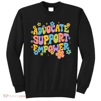 Advocate Support Empower Retro Social Worker Graduation MSW Sweatshirt