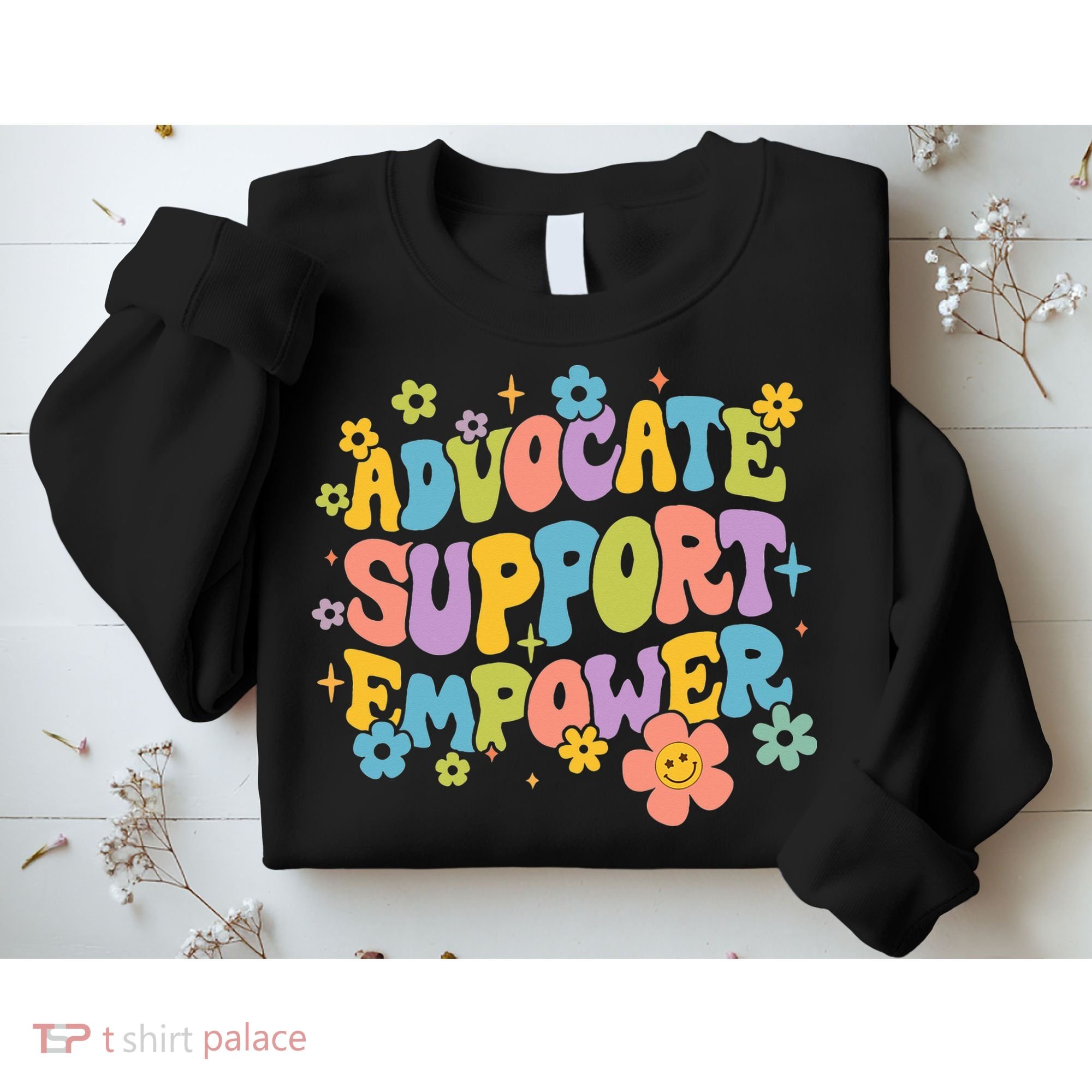 Advocate Support Empower Retro Social Worker Graduation MSW Sweatshirt