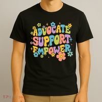 Advocate Support Empower Retro Social Worker Graduation MSW T-Shirt thumb 3