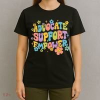 Advocate Support Empower Retro Social Worker Graduation MSW T-Shirt thumb 4