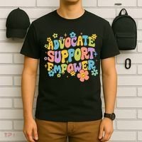 Advocate Support Empower Retro Social Worker Graduation MSW T-Shirt thumb 6