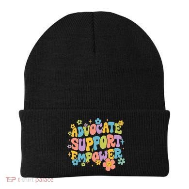 Advocate Support Empower Retro Social Worker Graduation MSW Beanie