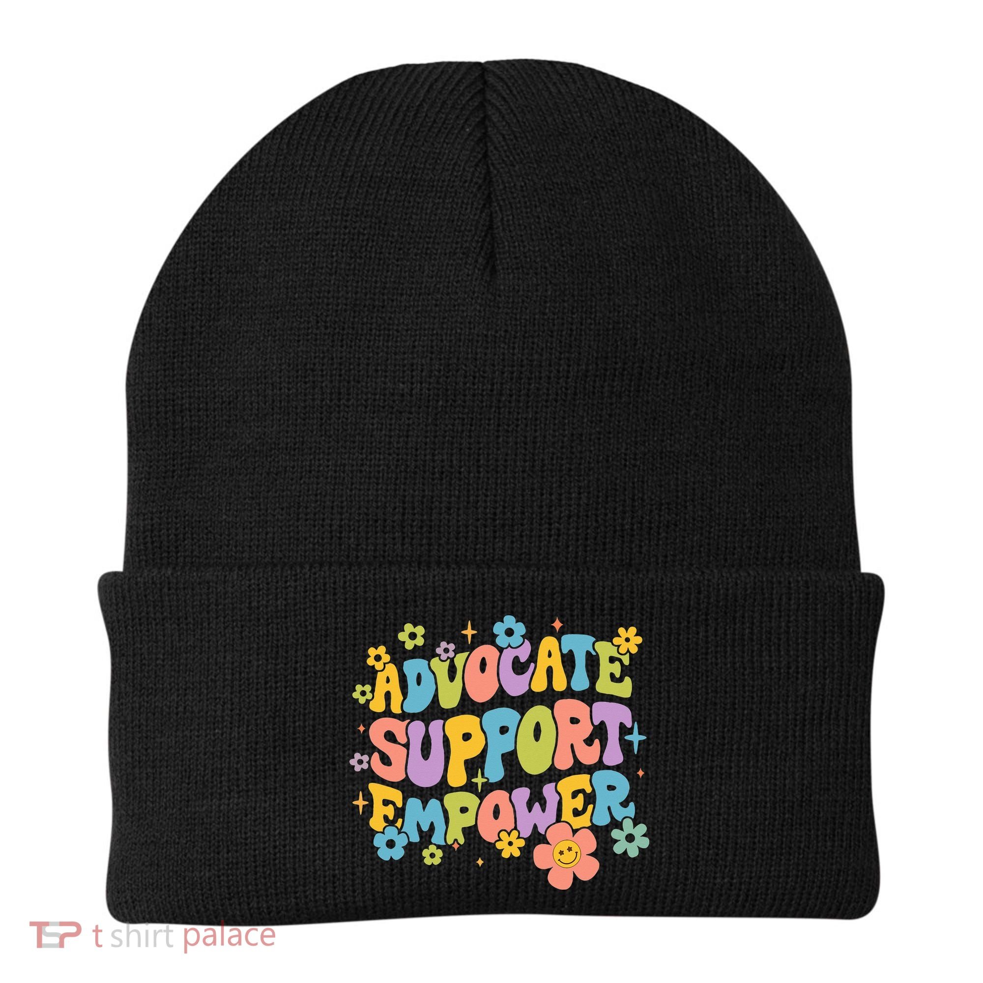 Advocate Support Empower Retro Social Worker Graduation MSW Beanie