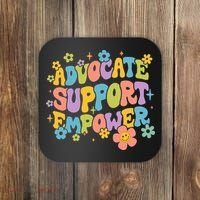 Advocate Support Empower Retro Social Worker Graduation MSW Coaster thumb 0