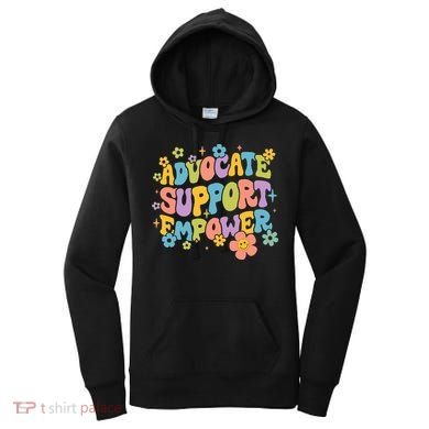 Advocate Support Empower Retro Social Worker Graduation MSW Women's Hoodie
