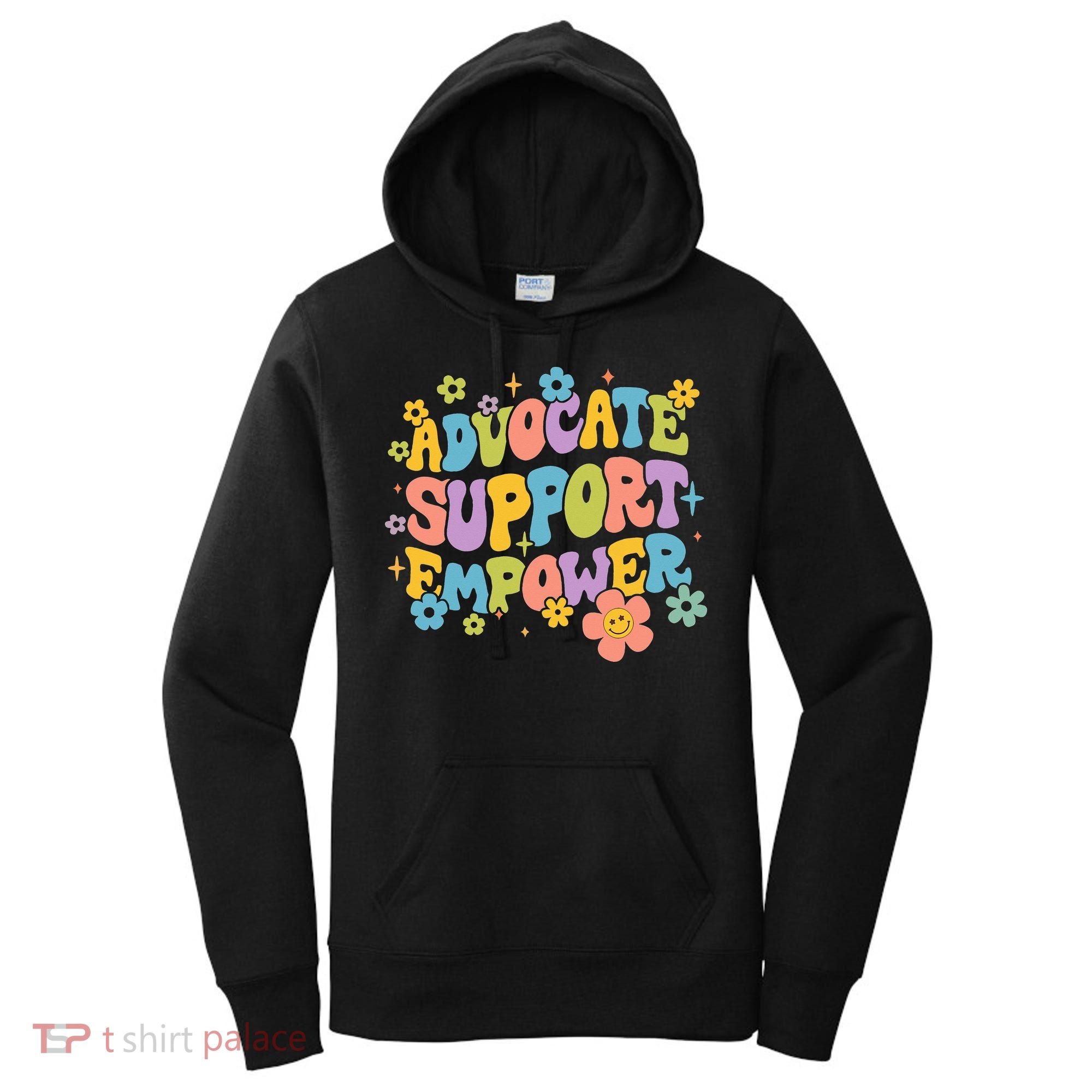 Advocate Support Empower Retro Social Worker Graduation MSW Women's Hoodie