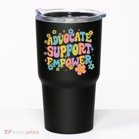 Advocate Support Empower Retro Social Worker Graduation MSW Tumbler thumb 0