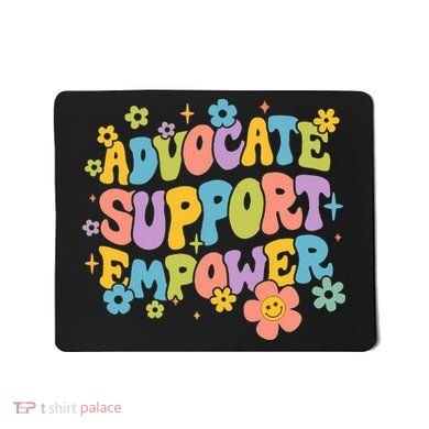 Advocate Support Empower Retro Social Worker Graduation MSW Mousepad