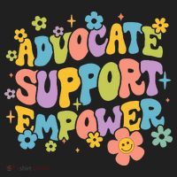 Advocate Support Empower Retro Social Worker Graduation MSW Hat thumb 2