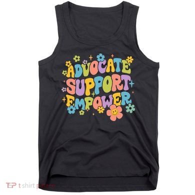 Advocate Support Empower Retro Social Worker Graduation MSW Tank Top