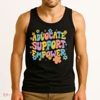 Advocate Support Empower Retro Social Worker Graduation MSW Tank Top thumb 3
