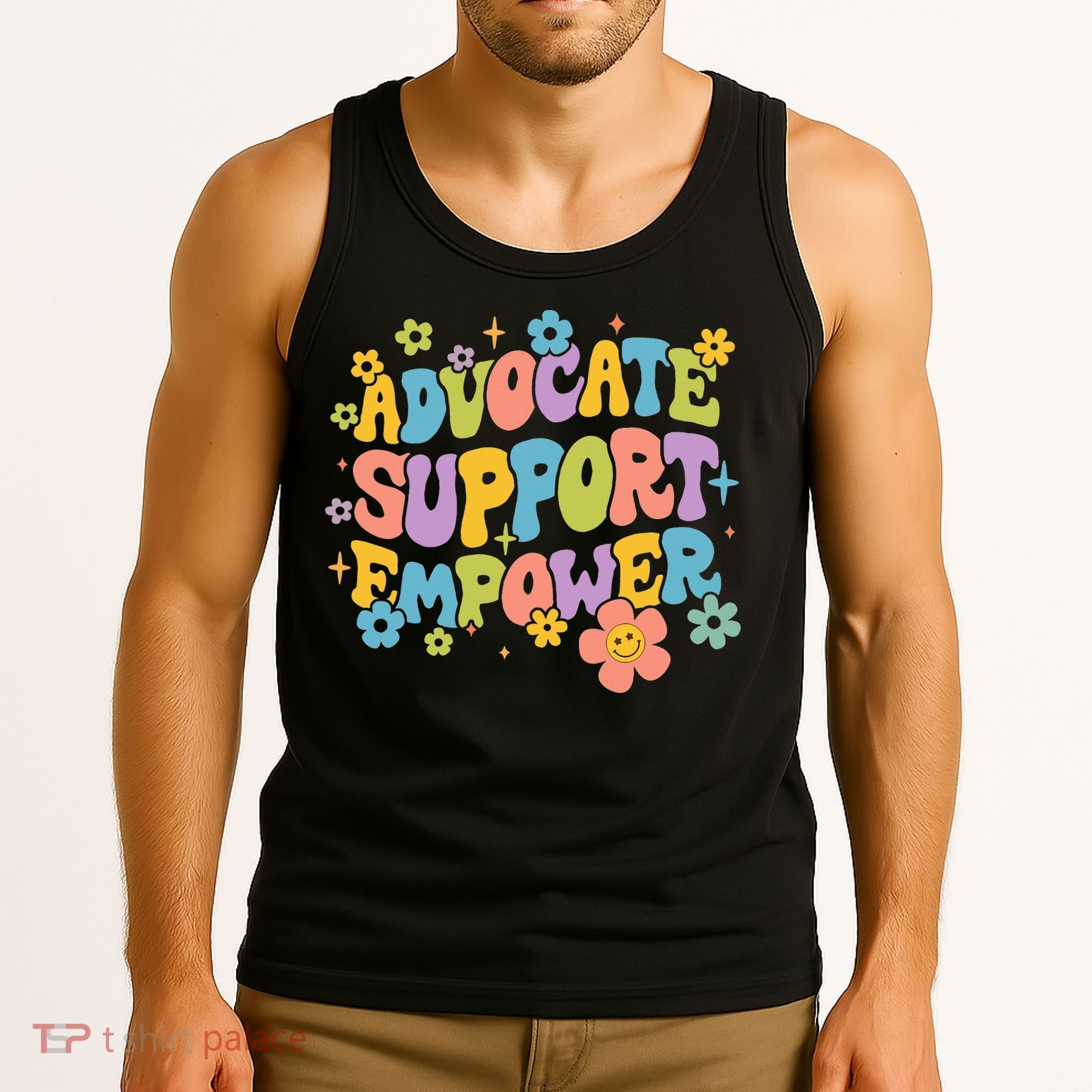 Advocate Support Empower Retro Social Worker Graduation MSW Tank Top