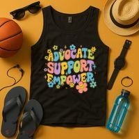 Advocate Support Empower Retro Social Worker Graduation MSW Tank Top thumb 4