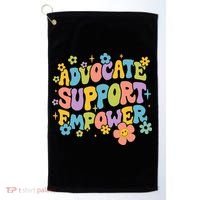 Advocate Support Empower Retro Social Worker Graduation MSW Golf Towel thumb 0
