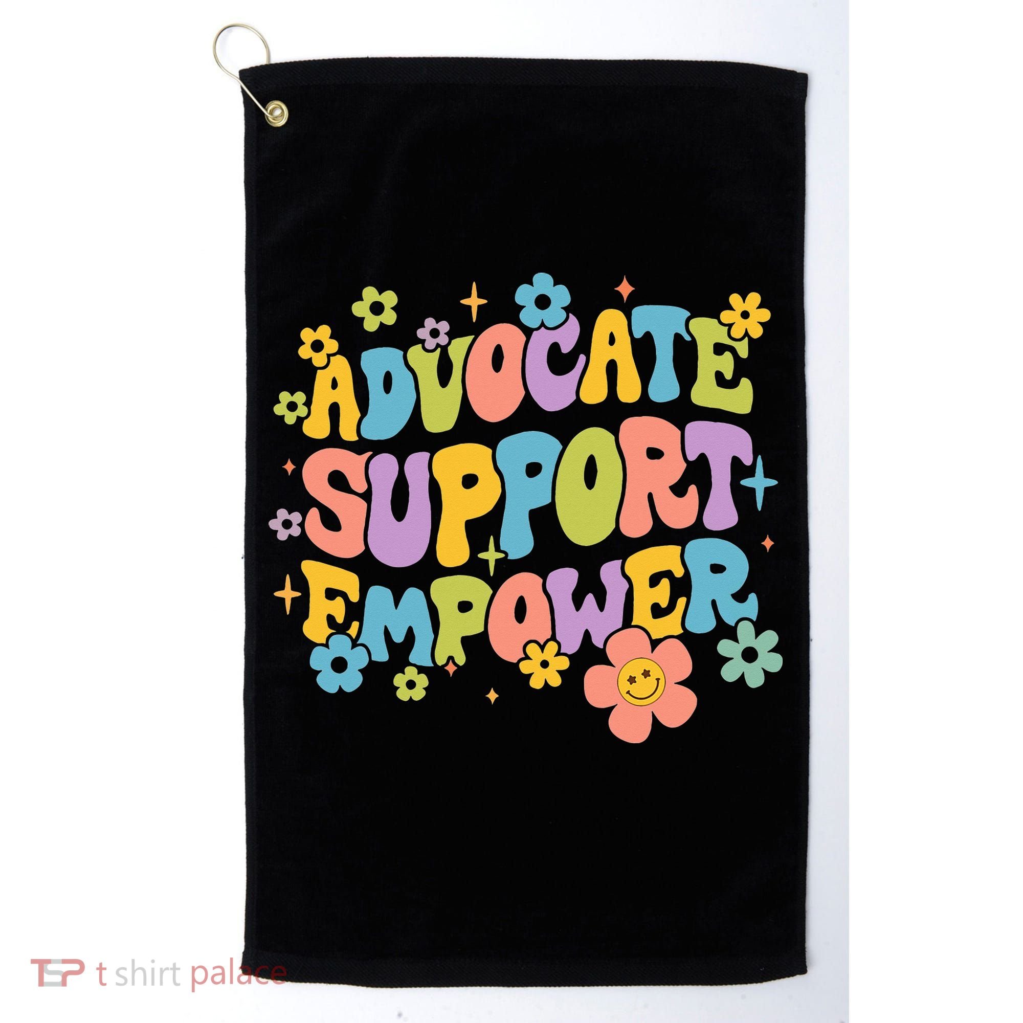 Advocate Support Empower Retro Social Worker Graduation MSW Golf Towel