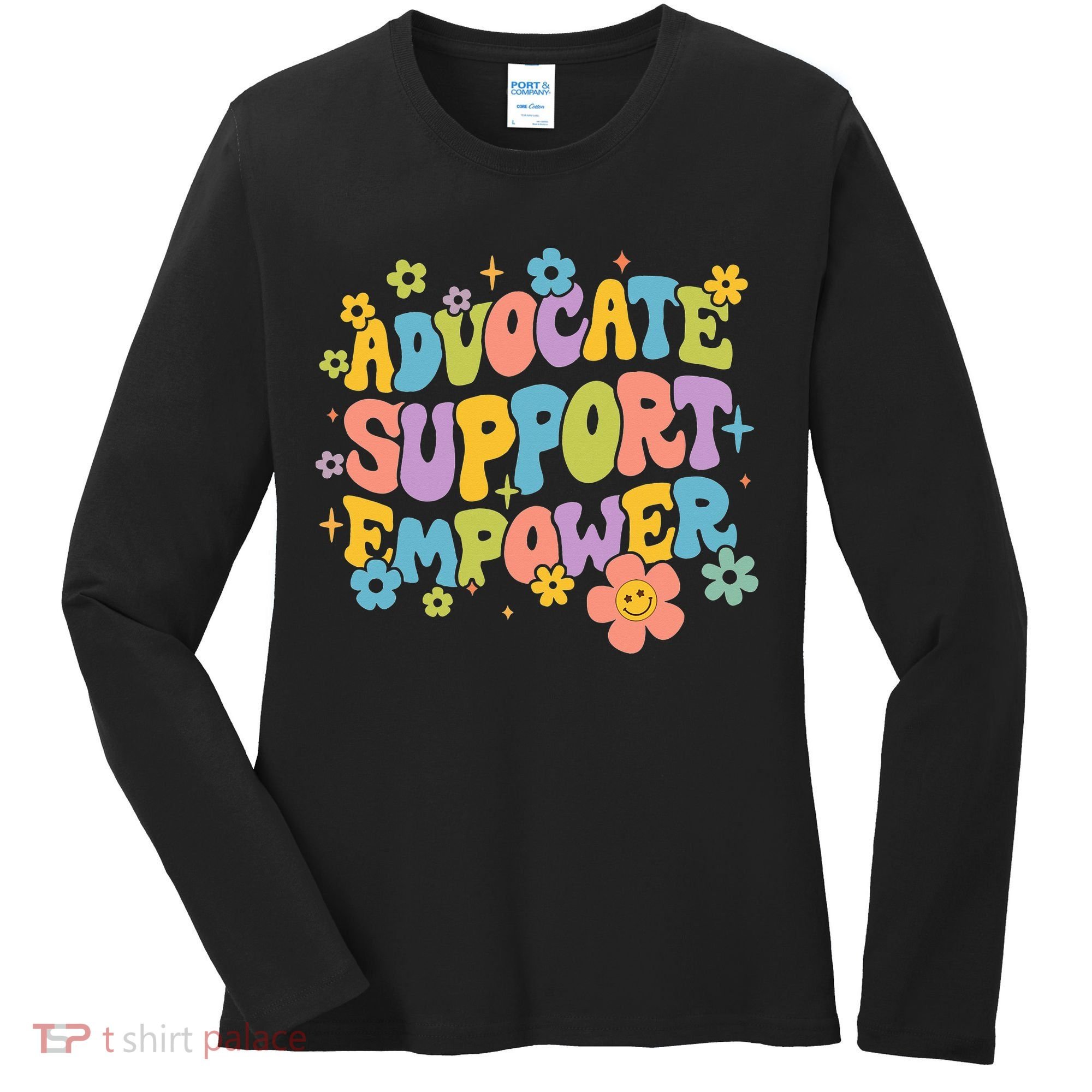 Advocate Support Empower Retro Social Worker Graduation MSW Women's Long Sleeve Shirt