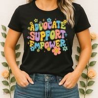 Advocate Support Empower Retro Social Worker Graduation MSW Women's T-Shirt thumb 2