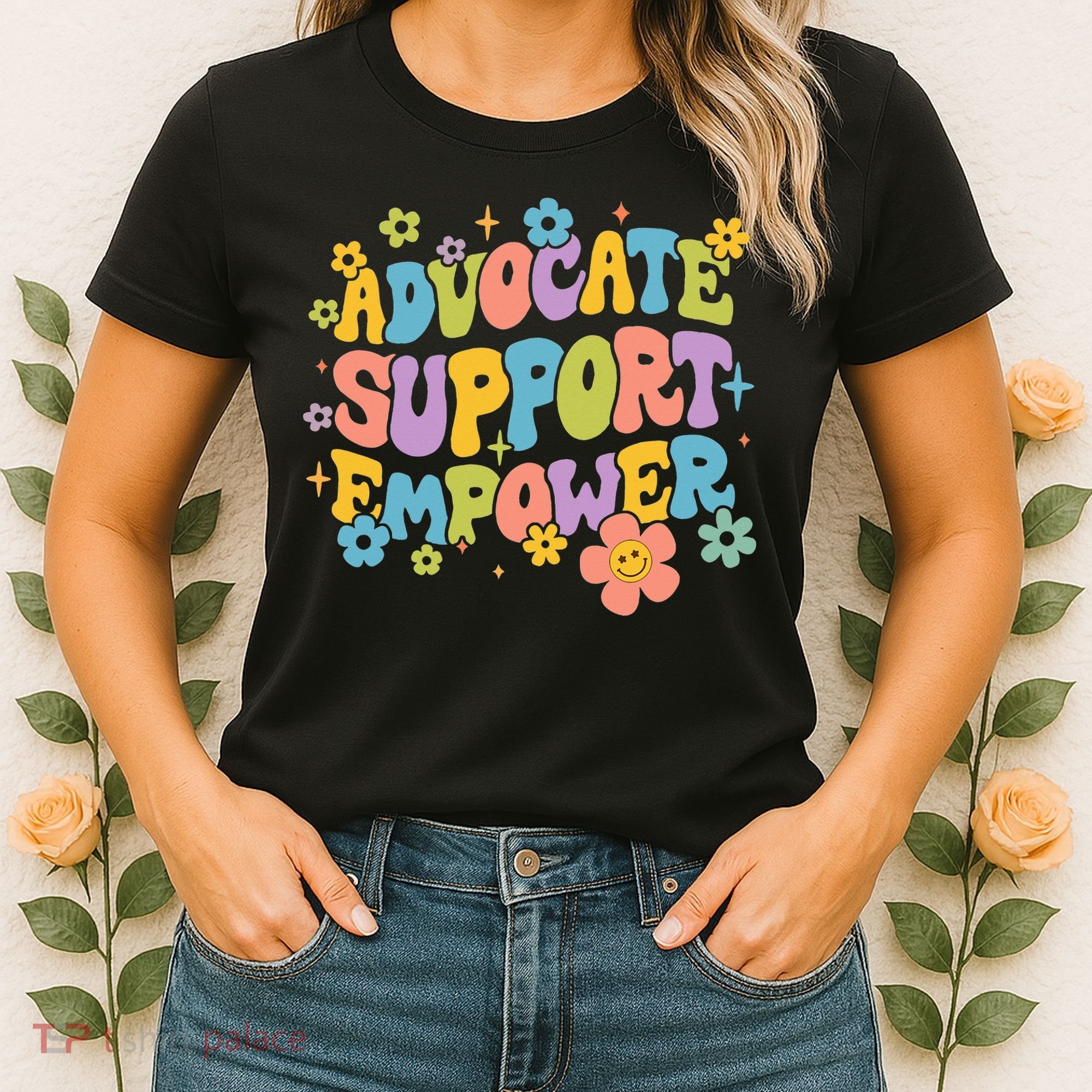 Advocate Support Empower Retro Social Worker Graduation MSW Women's T-Shirt