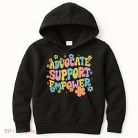 Advocate Support Empower Retro Social Worker Graduation MSW Kids Hoodie thumb 0