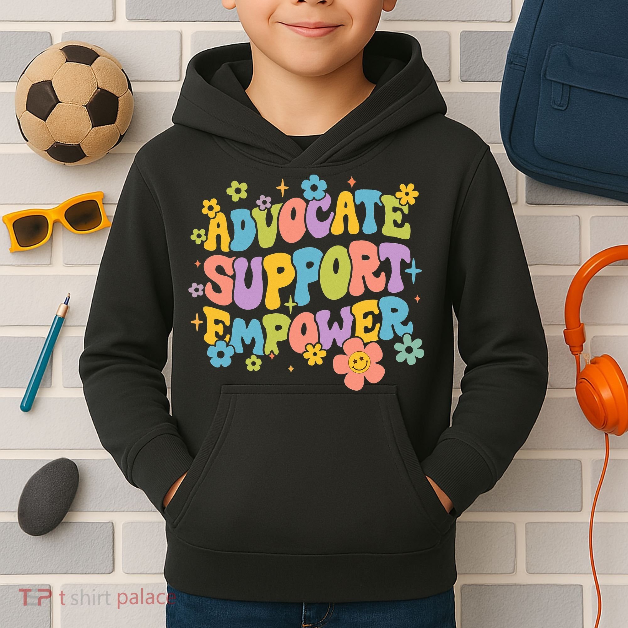 Advocate Support Empower Retro Social Worker Graduation MSW Kids Hoodie