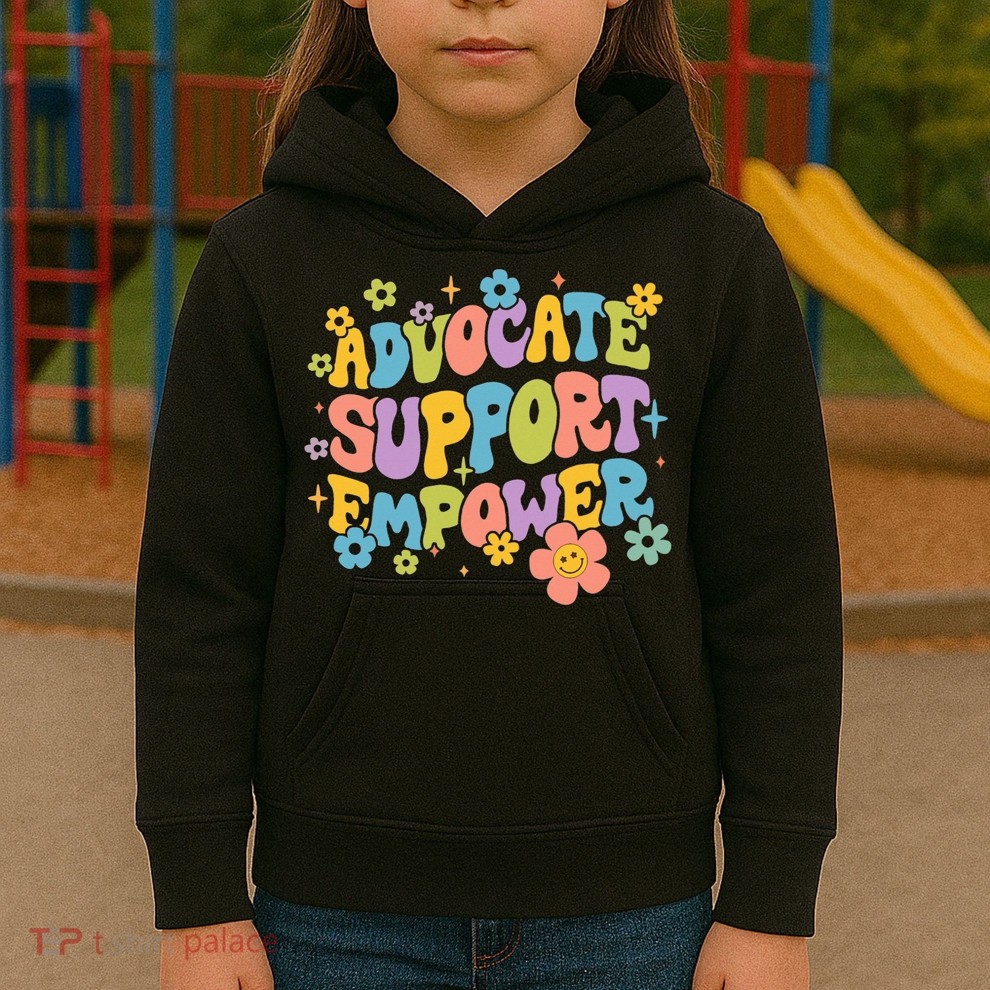 Advocate Support Empower Retro Social Worker Graduation MSW Kids Hoodie