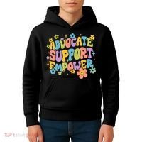 Advocate Support Empower Retro Social Worker Graduation MSW Kids Hoodie thumb 4