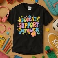 Advocate Support Empower Retro Social Worker Graduation MSW Kids T-Shirt thumb 3