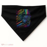 Analogue Synthesiser Electronic Music Modular Life USA-Made Doggie Bandana thumb 0