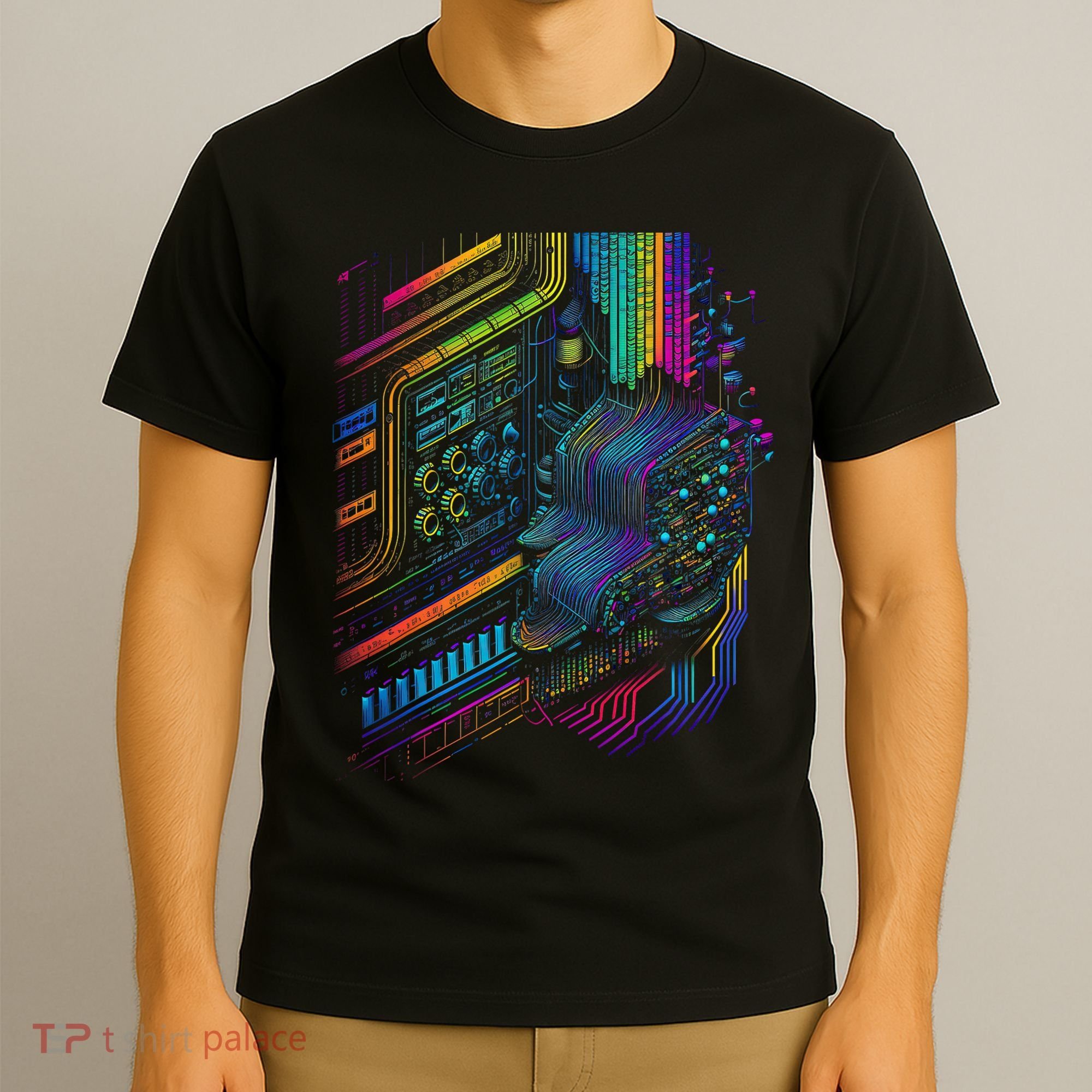 Analogue Synthesiser Electronic Music Modular Life T-Shirt