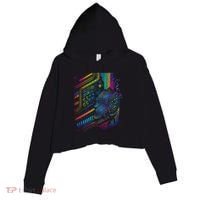 Analogue Synthesiser Electronic Music Modular Life Crop Fleece Hoodie thumb 0