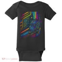 Analogue Synthesiser Electronic Music Modular Life Baby Bodysuit thumb 0