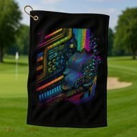 Analogue Synthesiser Electronic Music Modular Life Golf Towel thumb 1