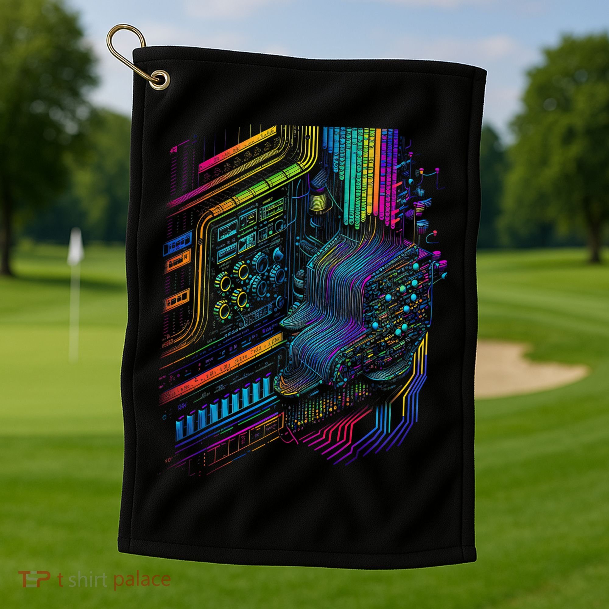 Analogue Synthesiser Electronic Music Modular Life Golf Towel