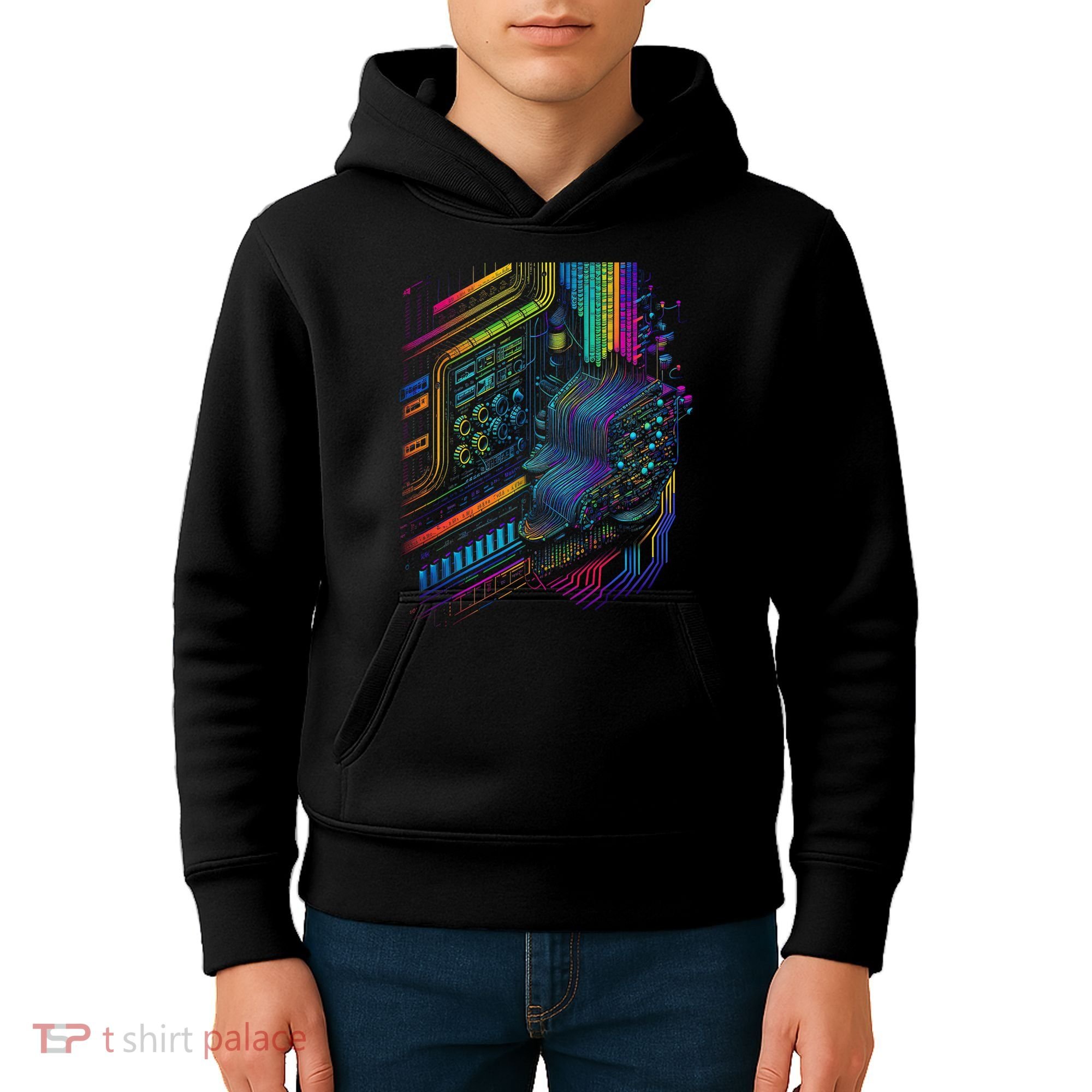 Analogue Synthesiser Electronic Music Modular Life Kids Hoodie