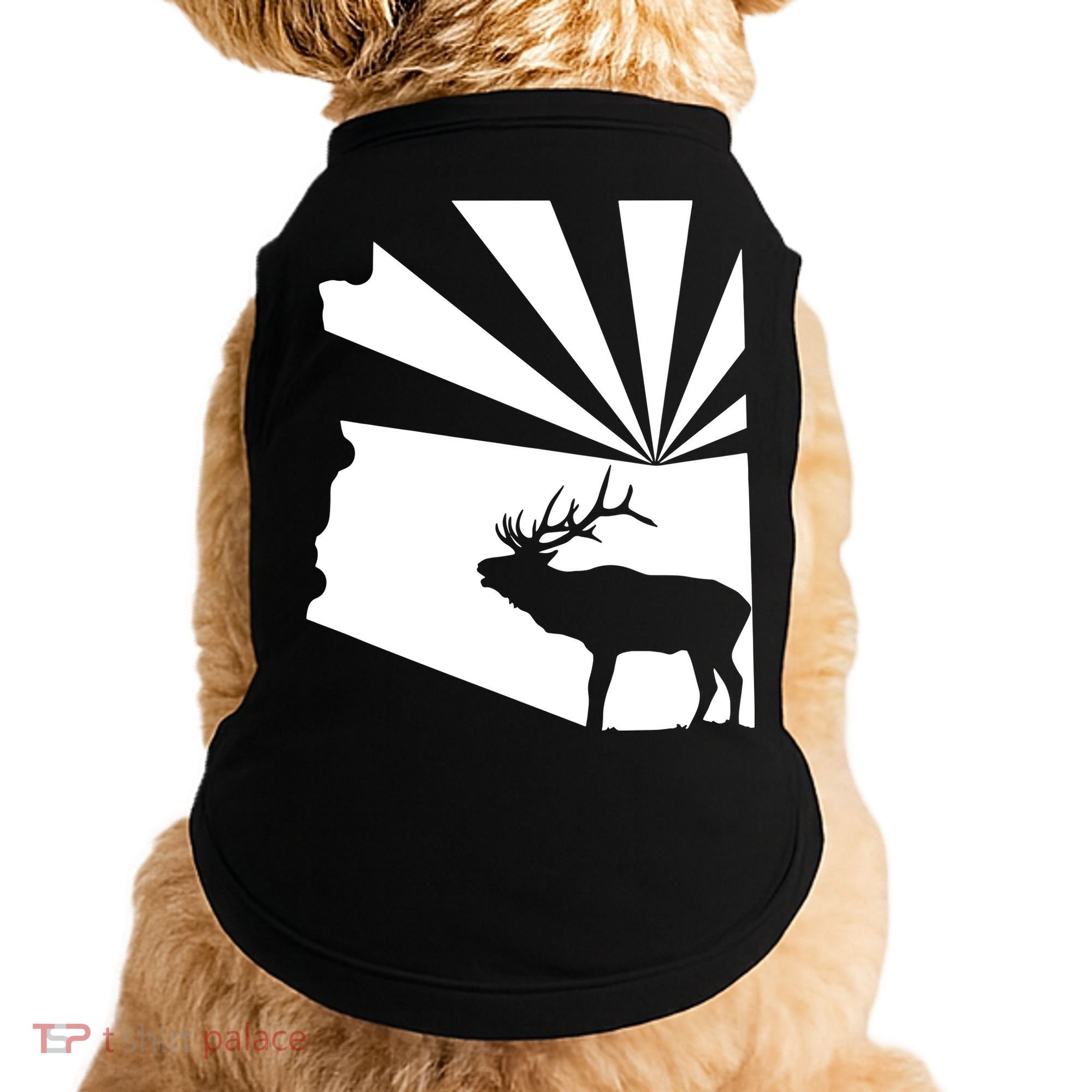 Arizona State Elk Hunting Doggie Tank