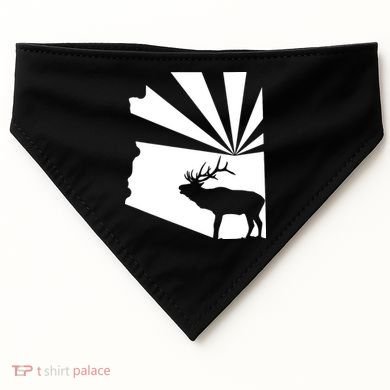 Arizona State Elk Hunting USA-Made Doggie Bandana