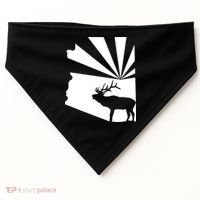 Arizona State Elk Hunting USA-Made Doggie Bandana thumb 0