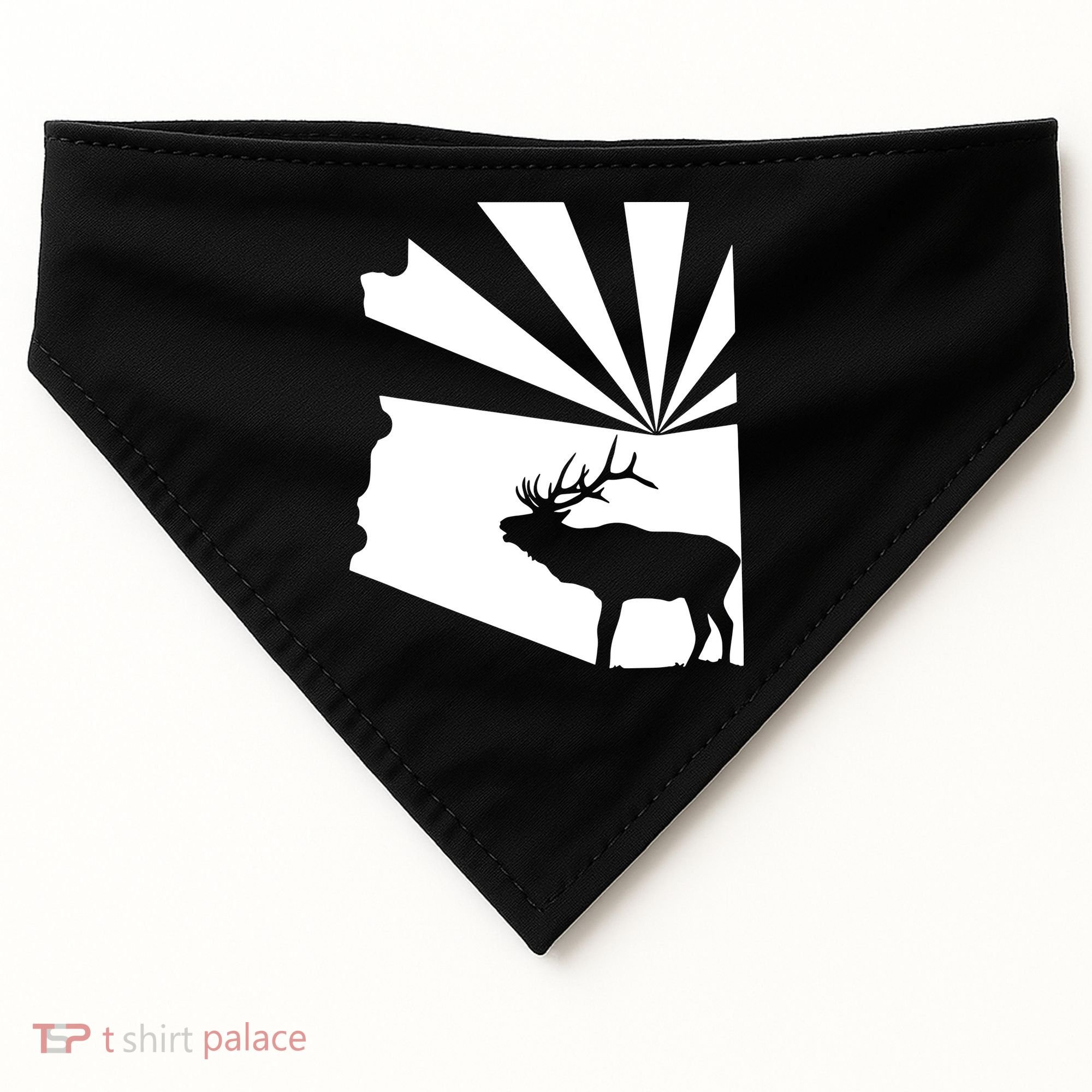 Arizona State Elk Hunting USA-Made Doggie Bandana